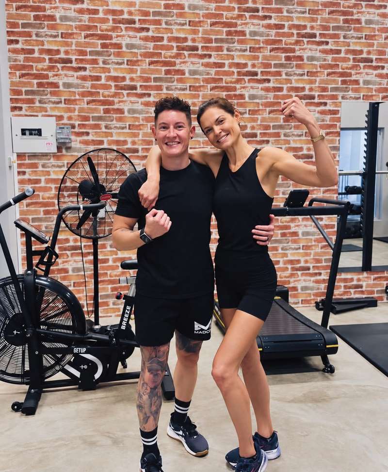Amanda “Maddog” Lino with a personal training client at Maddog Performance Institute, Ballito