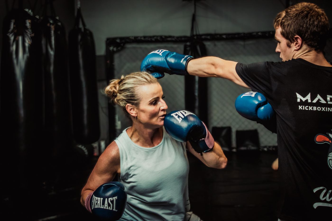 Women's boxing fitness class at Maddog Performance Institute